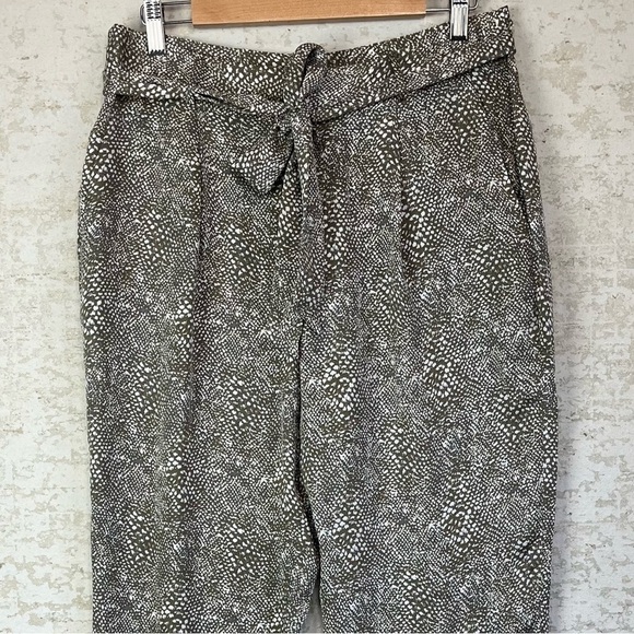 Joie 100% Silk Pants Animal Print Sz 8 Old Money Quiet Luxury Capsule - Picture 2 of 16